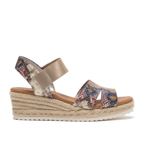Ann Klein Shoes - Anne Klein Care Espadrille Wedge Sandal Snake 6.5